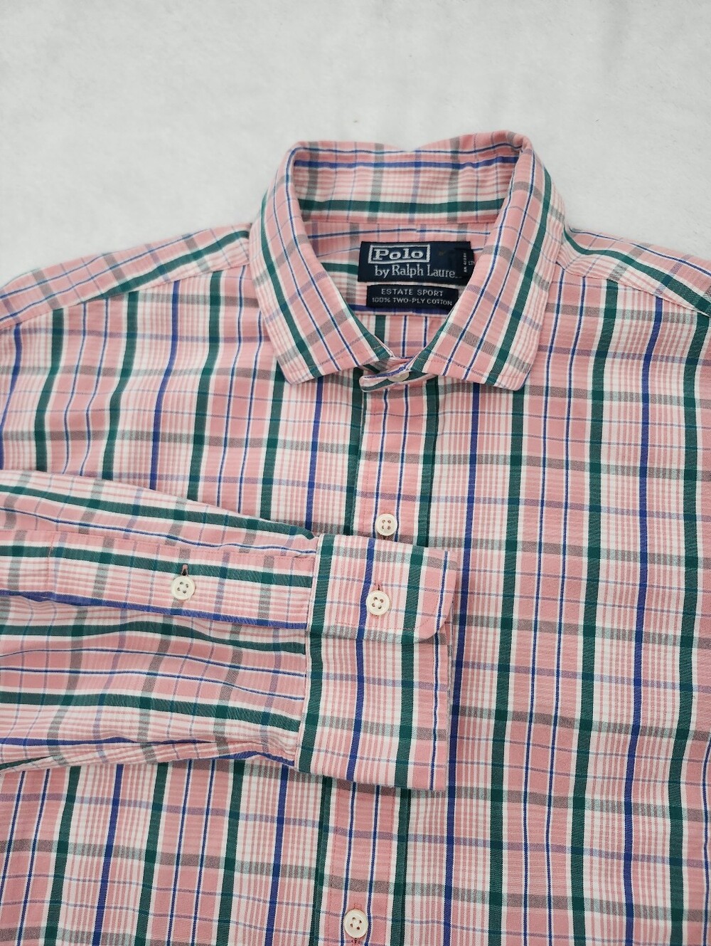 POLO RALPH LAUREN Men's Estate Sport Cotton Plaid Button Down Shirt Size Large
